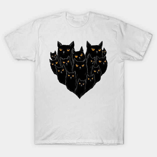 Cat love T-Shirt by Jess Adams